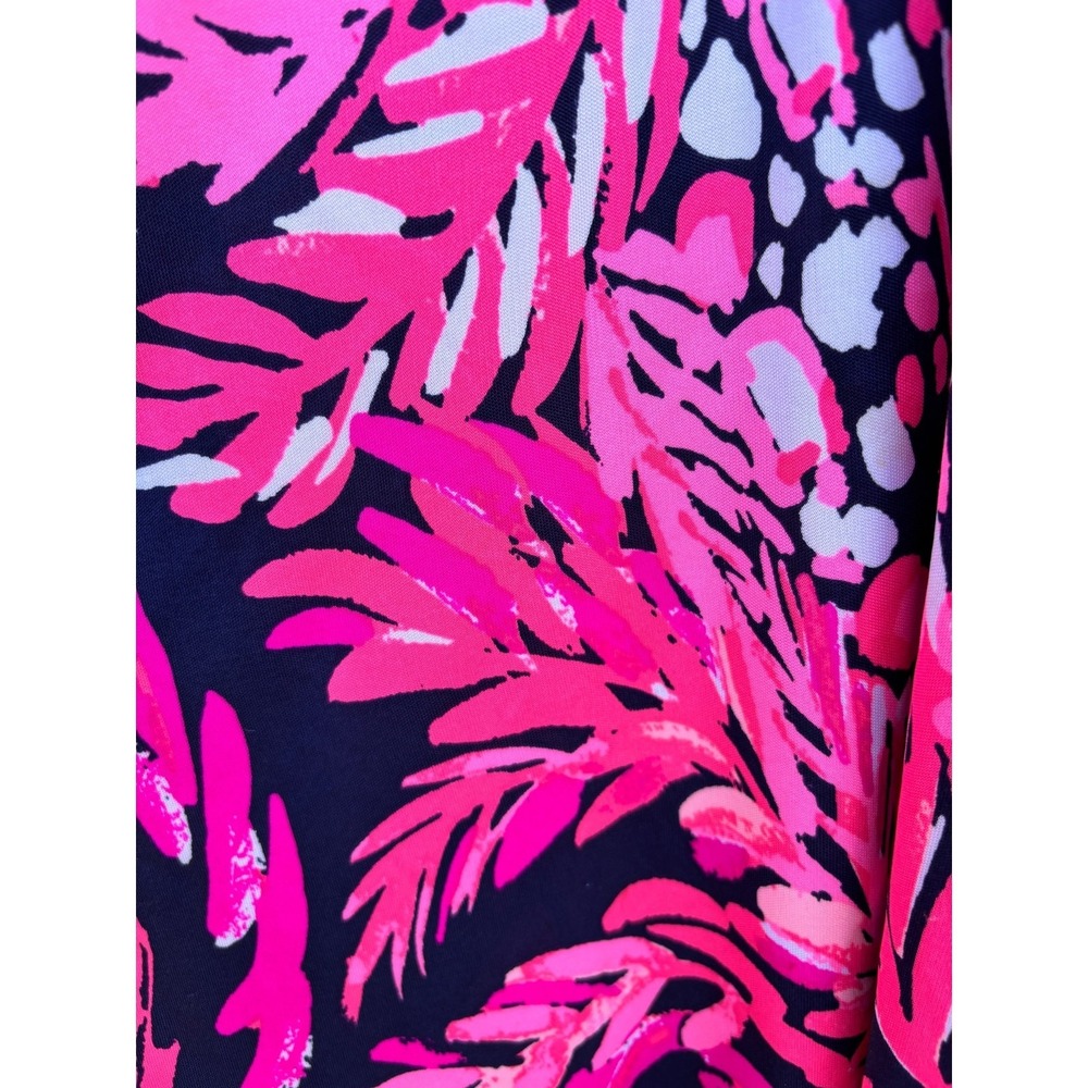 Lilly Pulitzer Silk Dress, Felizia,‎ A Jungle In Here, Long Sleeve, Size M - Picture 7 of 7